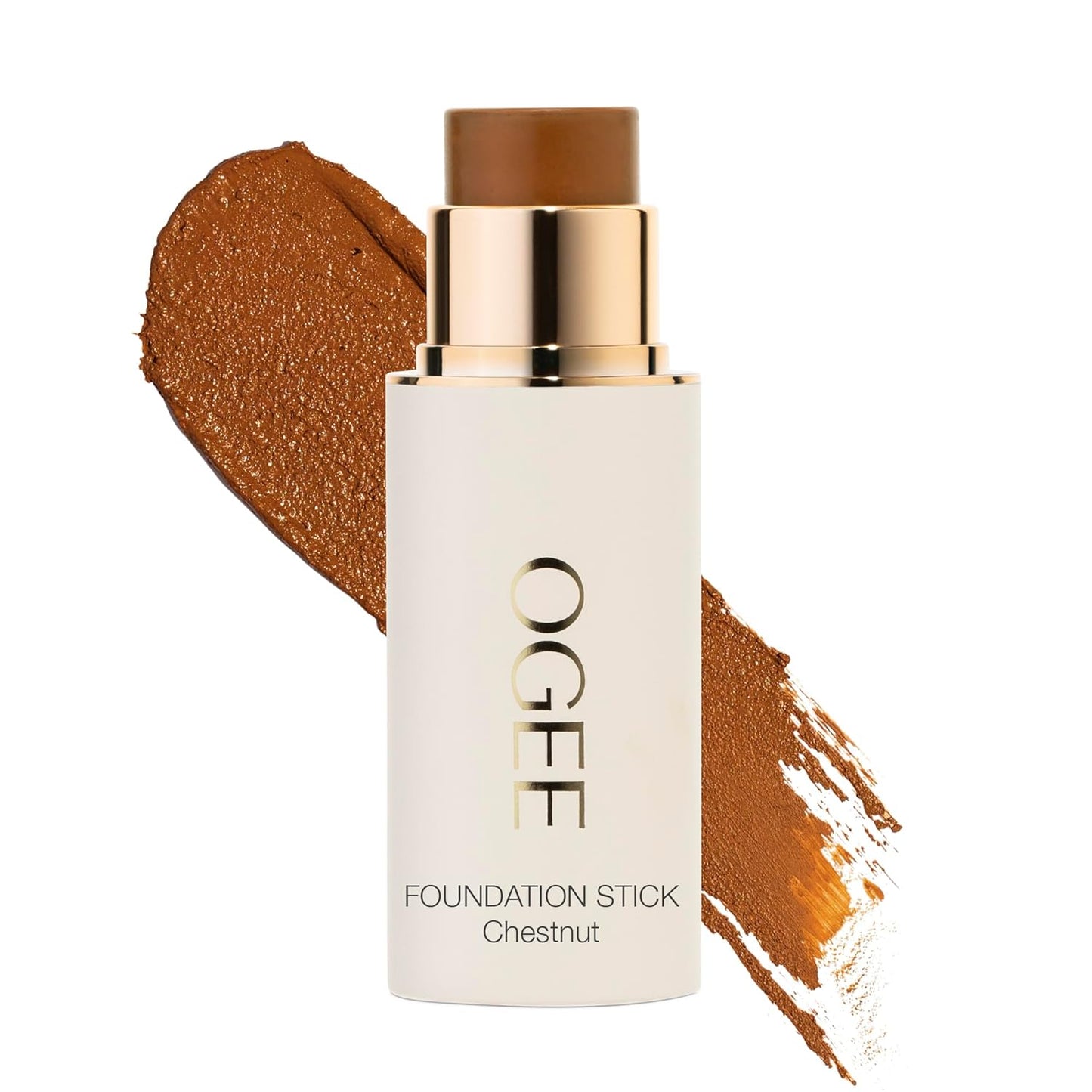 Ogee Sculpted Complexion Foundation Stick (Chestnut 13.75W - Deep Auburn, Rich-Golden Undertones) Full Coverage Foundation Makeup - Instantly Balance & Even Complexion - 70% Organic Ingredients