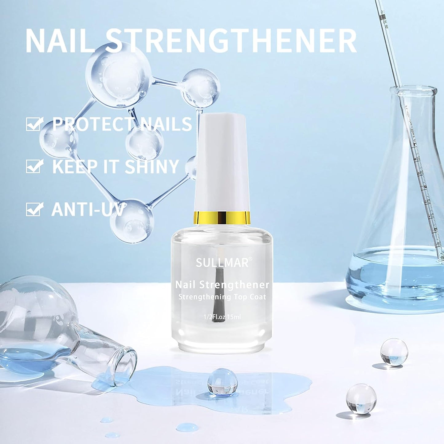 4in1 Nail Hardener Nail Strengthener Nail Rescue Calcium Primer for Thin Nails Growth Nail Repair Nail Care Kit with Cuticle Oil Cuticle Remover Gel Cream
