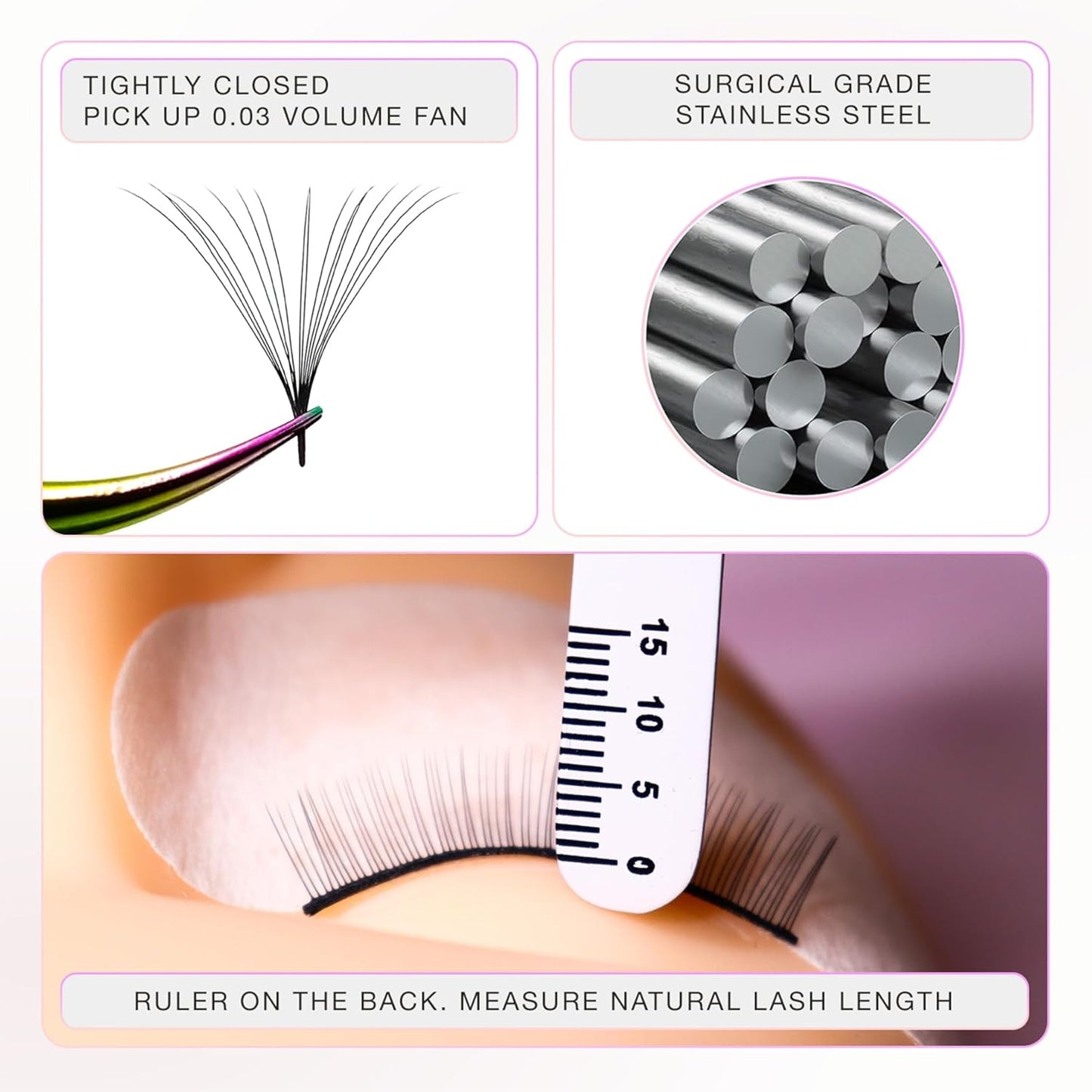 Curacoro Lash Tweezer - Professional & Precision Fiber Tip Grip Lash Tweezers for Eyelash Extensions, Multi Shapes & Purposes Tweezers for Volume, Isolation & Classic Lashes (Galaxy, Only Fans)