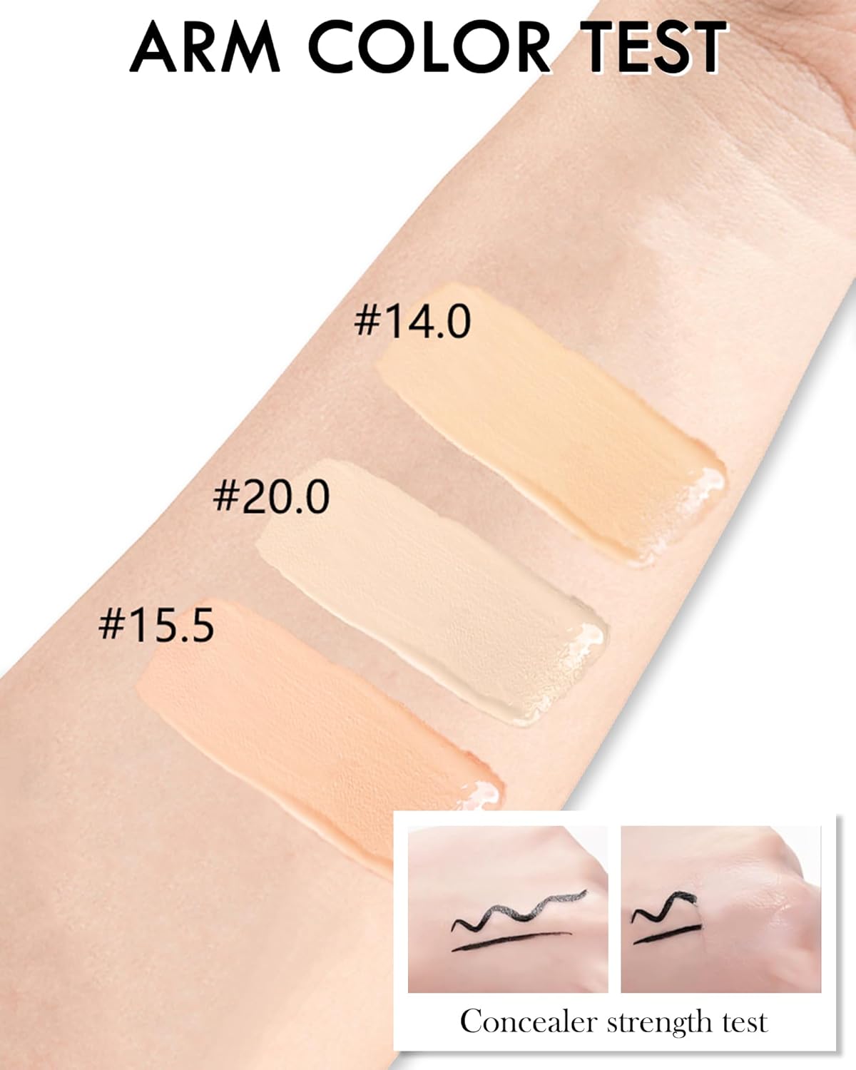 2 PCS Under Eye Concealer Full Coverage, Waterproof Color Correcting Concealer All Day Coverage Dark Circles, Puffiness, Redness, Lightweight Cream Foundation Brightener, Natural Matte Finish, light W