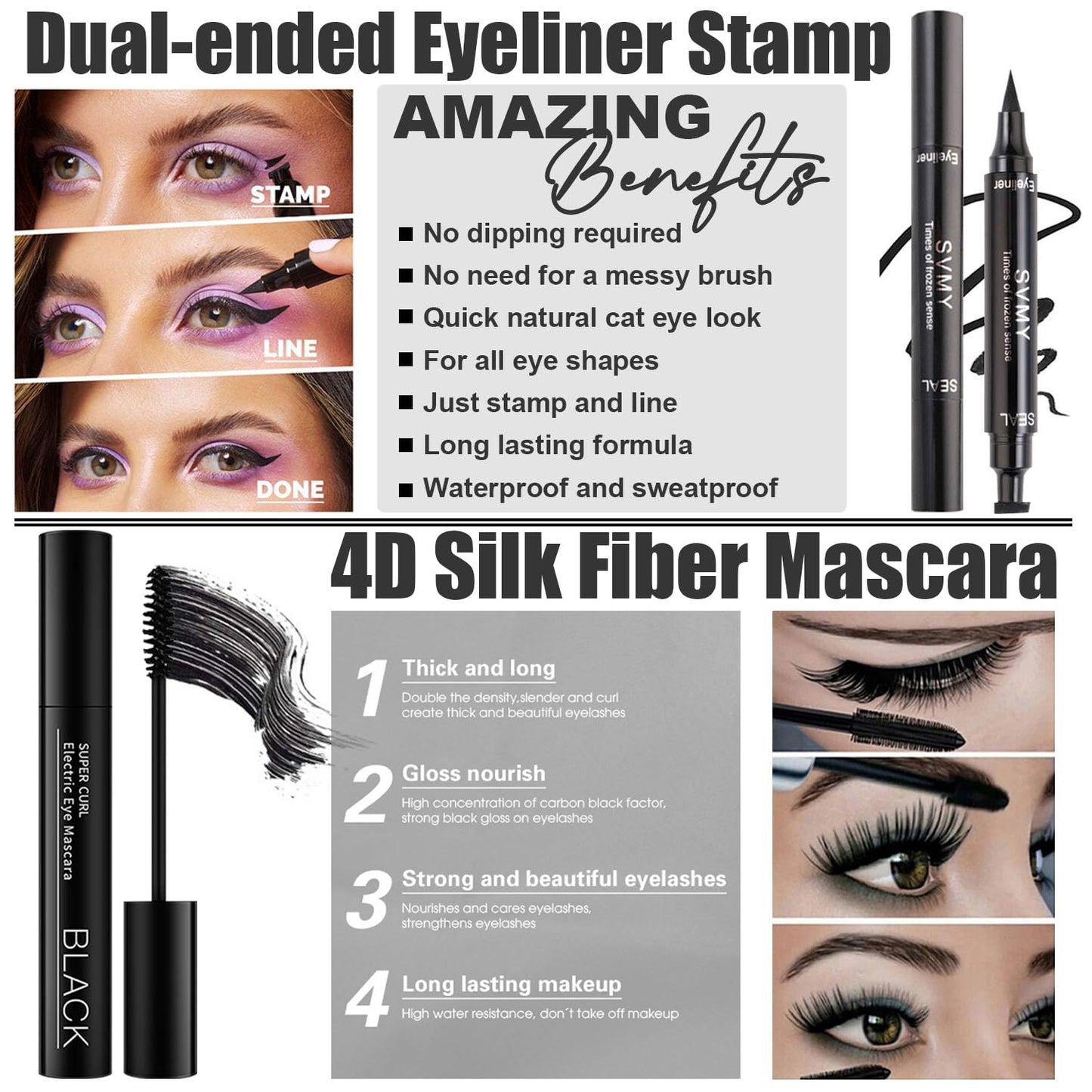 All in One Makeup Kit,Includes Naked Eyeshadow Palette,Liquid Foundation,Lipstick Set,Mascara,Makeup Brush,Makeup Sponge,Eyebrow Powder,Eyebrow Soap,Eyeliner Stamp, Primer,Contour Stick,Cosmetic Bag