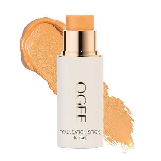 Ogee Sculpted Complexion Foundation Stick (Juniper 3.75W - Medium Light Tan, Olive Undertones) Full Coverage Foundation Makeup - Instantly Balance & Even Complexion - 70% Organic Ingredients