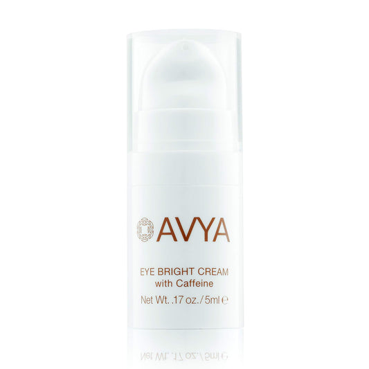 AVYA Eye Bright Cream (0.17oz / 5ml) - Advanced Ayurvedic Skincare/Caffeine Reduces Dark Circles and Puffiness/Tightens and Reduces Fine Lines Around Eyes