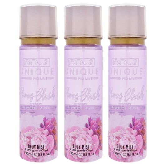 So...? Unique Body Mist - Peony Blush for Women - 5.1 oz Body Mist - Pack of 3