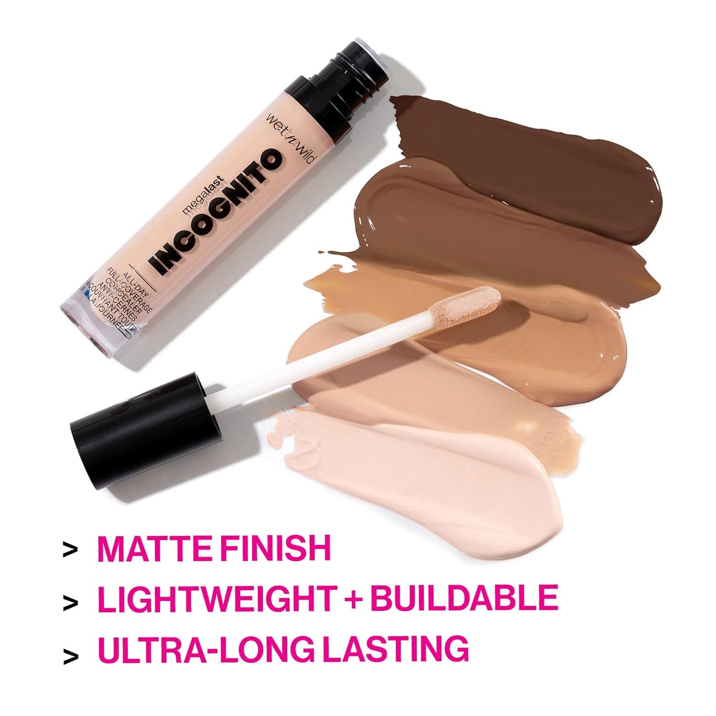 wet n wild Mega Last Incognito All-Day Full Coverage Liquid Matte Concealer, Medium Tan 1114051