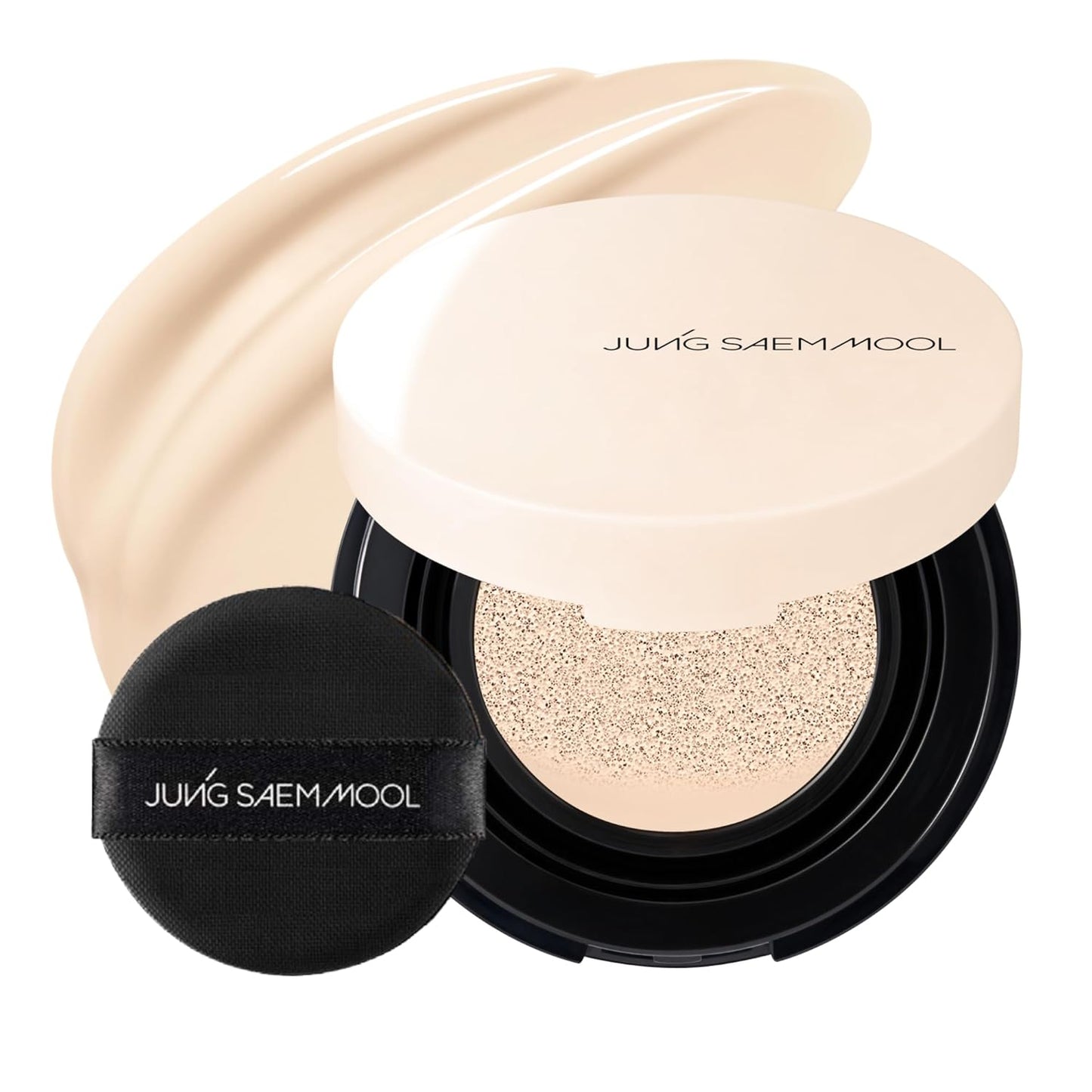 JUNG SAEM MOOL Essential Skin Nuder Cushion Mini 13W Fair Ivory 0.17 Fl Oz, Natural Radiant Finish Cushion Foundation with Buildable Coverage, Lightweight Texture, Korean Foundation Makeup