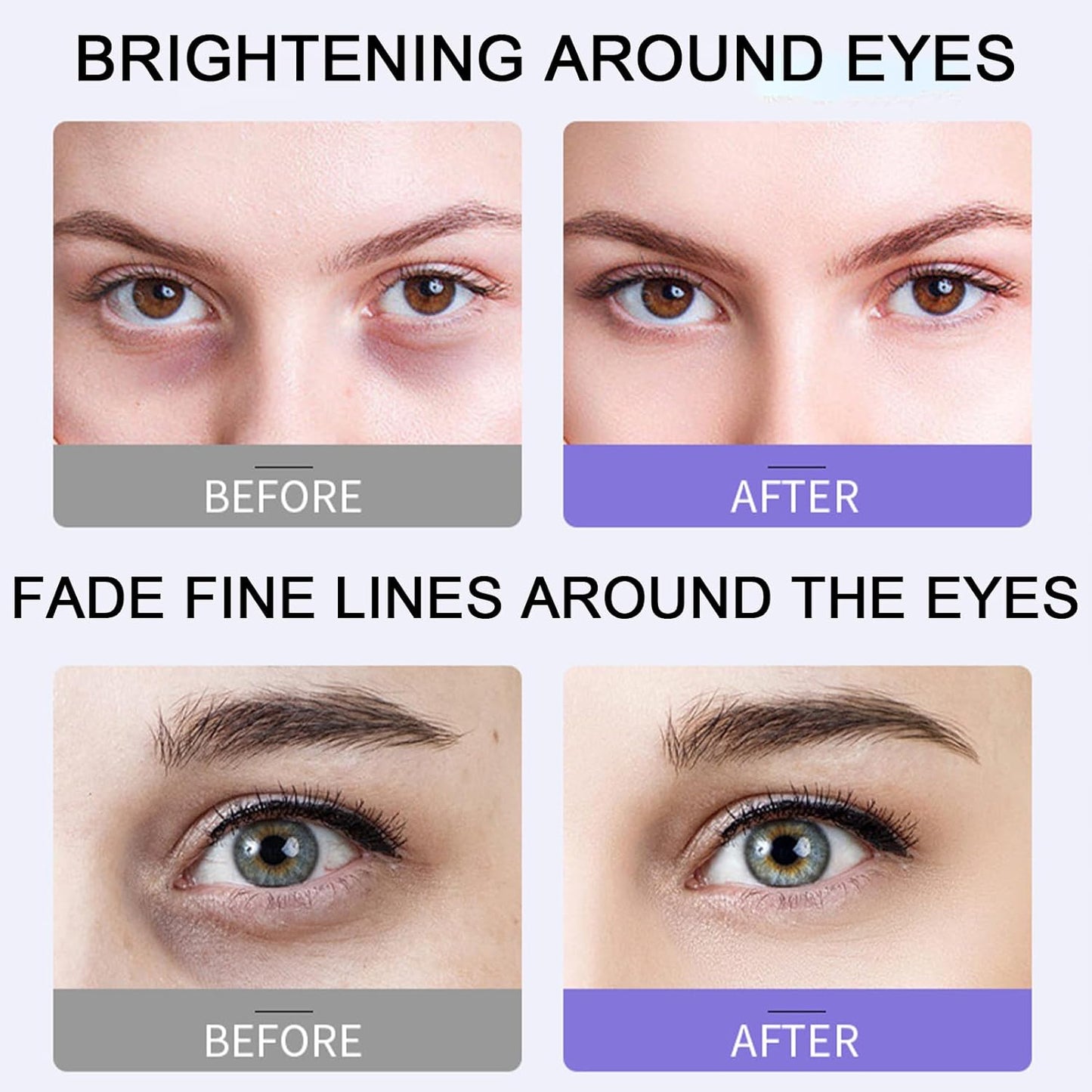 Under Eye Roller Cream For Dark Circles And Puffiness, Under Eye Cream With 360° Massage Ball Reduce Wrinkles, Dark Circle Eye Cream Tightens Under Eye Bags And Puffiness for Women