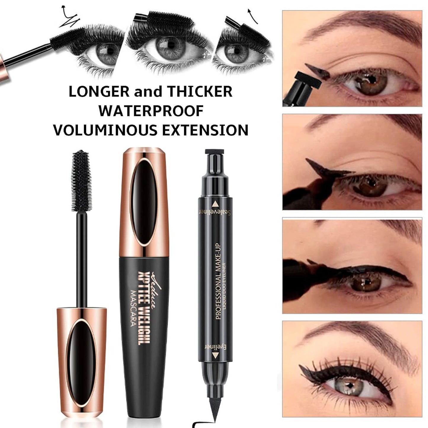 Makeup Set for Women Full Kit - 32 Colors Makeup Palette,5pcs Brushes Set, Mascara & Stamp Liquid Eyeliner, Eyebrow Pen, 2pcs Matte Liquid Lipsticks, 2 Powder Puff, 1 Cosmetic Bag Makeup Gift Set