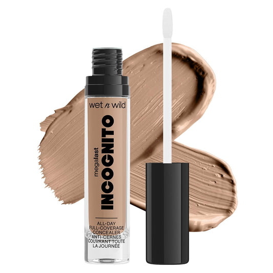 wet n wild Mega Last Incognito All-Day Full Coverage Liquid Matte Concealer, Light Honey