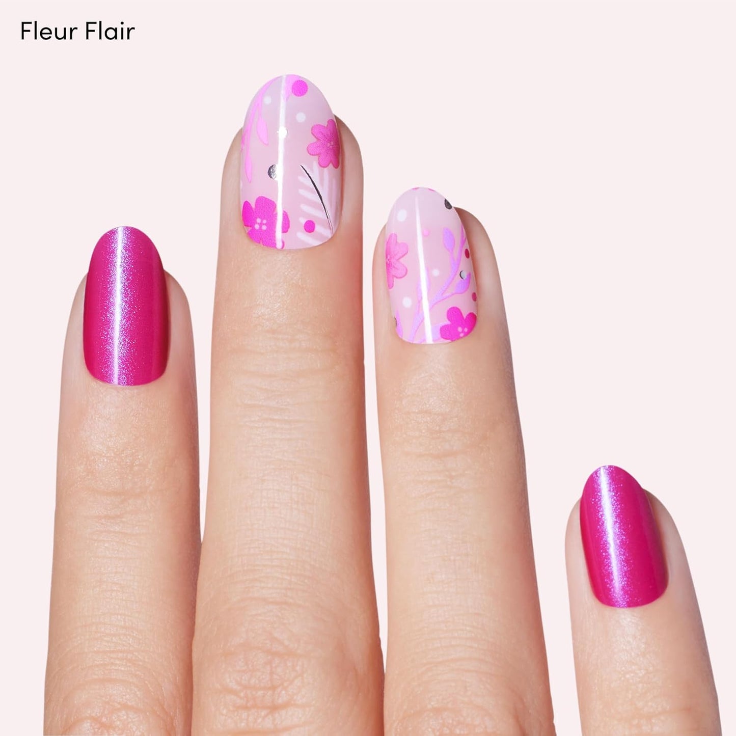 Dashing Diva Gloss Nail Strips Bundle - The Moody Florals Collection - Fleur Flair & Olive Branch - UV Free, Chip Resistant, Long Lasting Gel Stickers - Contains 2 Sets