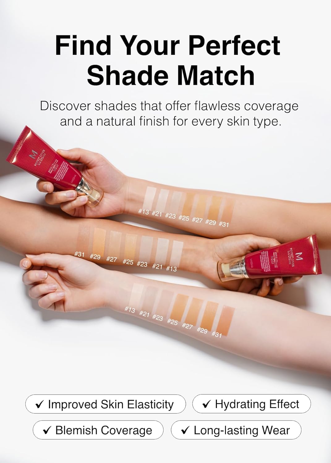 MISSHA M Perfect Cover BB Cream No.29 Caramel Beige For Medium with warm skin tone SPF 42 PA+++ 1.69 Fl Oz - Tinted Moisturizer for face with SPF