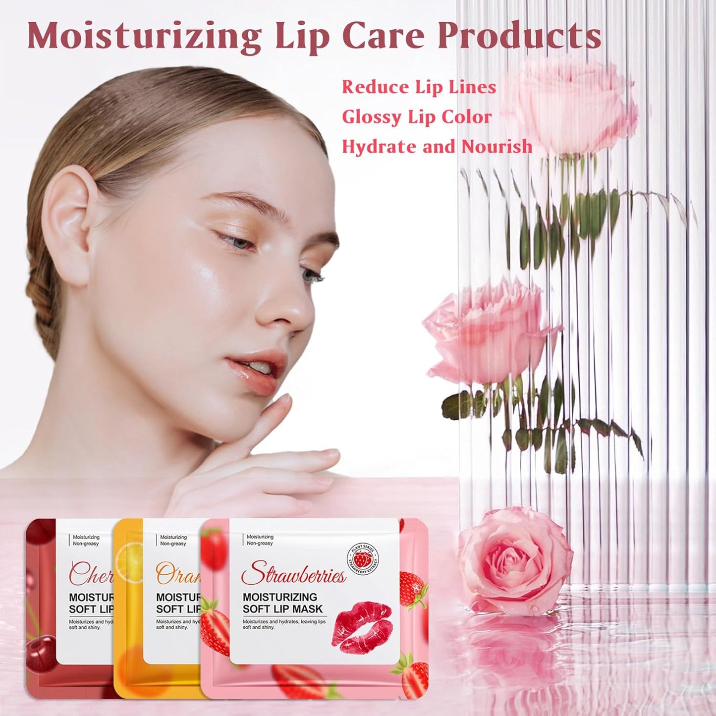 30 Pieces of Lip Masks,Hydrating Lip Sleeping Masks Lip Care Kit,Overnight Lip Masks for Dry Lips,Moisturizing Lip Moisturizer Lip Patches,Make Your Lips plumper