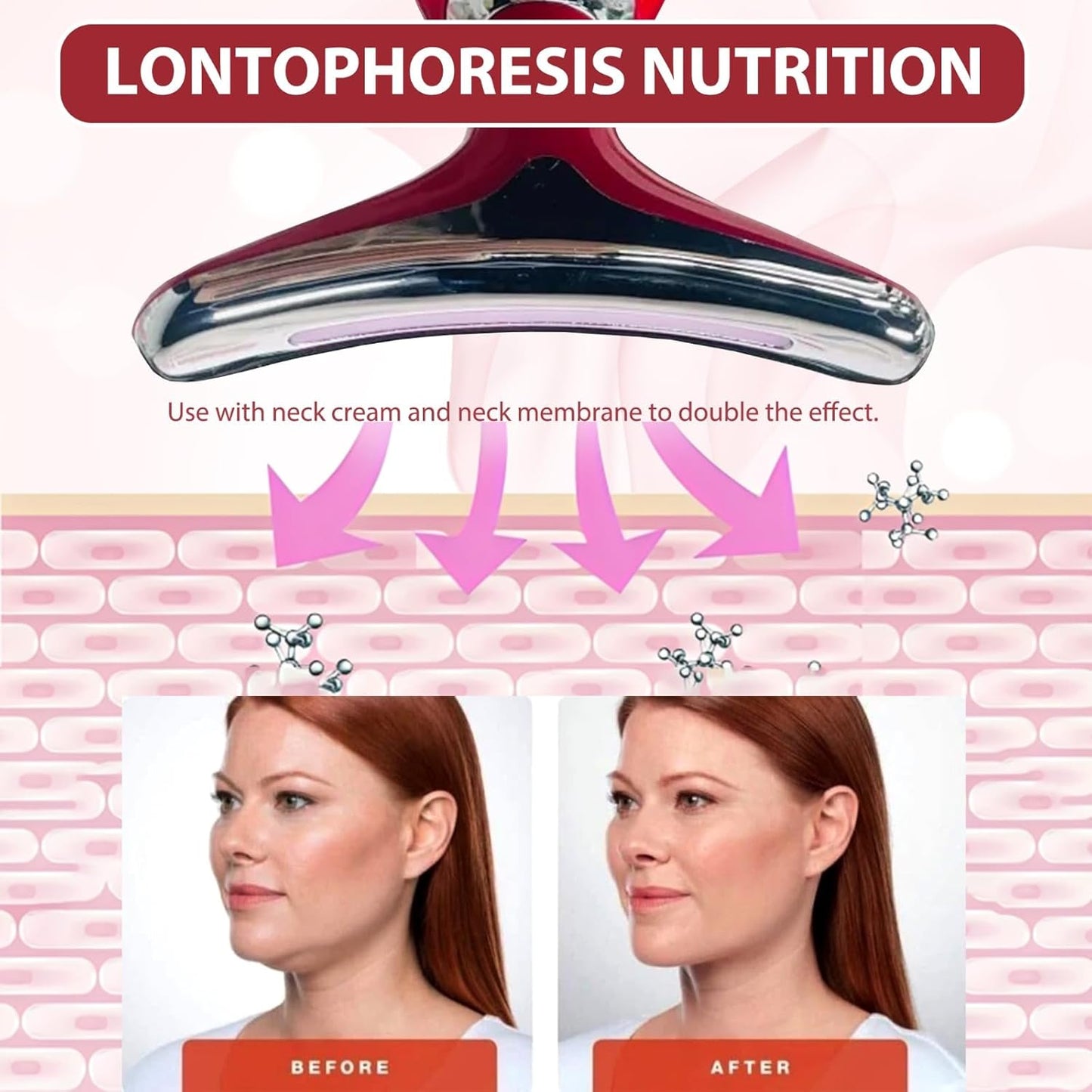 Red-Light-Therapy-for-Face and Neck with 7 Color, Facial Massager for Face and Neck