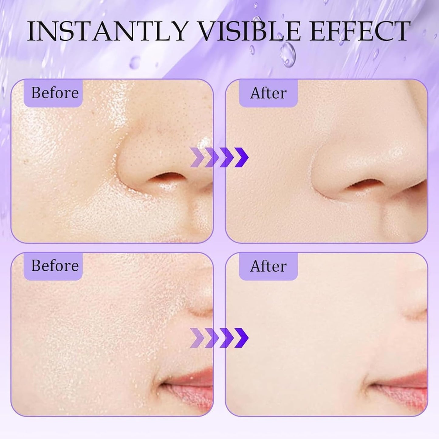 Blue Matte Powder Oil Control Face Pressed Powder Jelly Pressed Powder Face Makeup Setting Powder, Chillab Polvo Compacto with Mini Powder Puff, for Silky Blurring Oil Control Long-Lasting Makeup