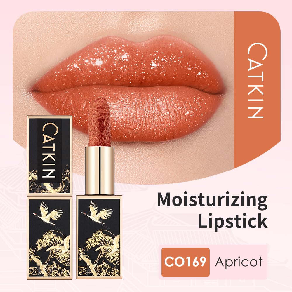 Catkin Moist Lipstick Hydrating High Impact Color Infused with Vitamin E and Avocado Oil Smooth Soft Texture Long Lasting Glow Finish 169