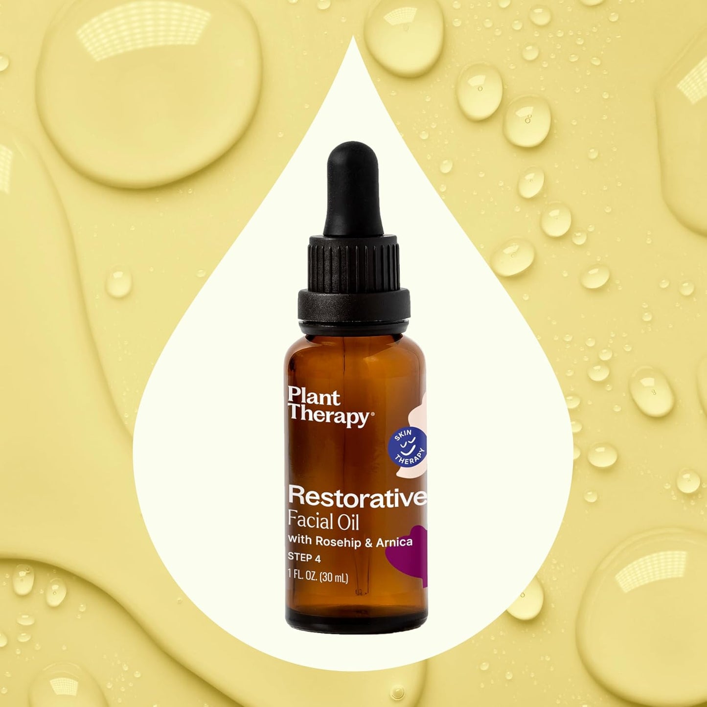 Plant Therapy Restorative Facial Oil with Rosehip & Arnica 1 oz Natural Ingredients, Restore & Protect Skin, Antioxidants and Fatty Acids, Deeply Nourish Skin