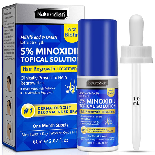 Minoxidil for Men-5% Extra Strength Hair Regrowth for Men Treatment-5% Topical Solution-Dropper Applicator Included -Minoxidil for Women-Stop Thinning & Hair Loss (1pcs