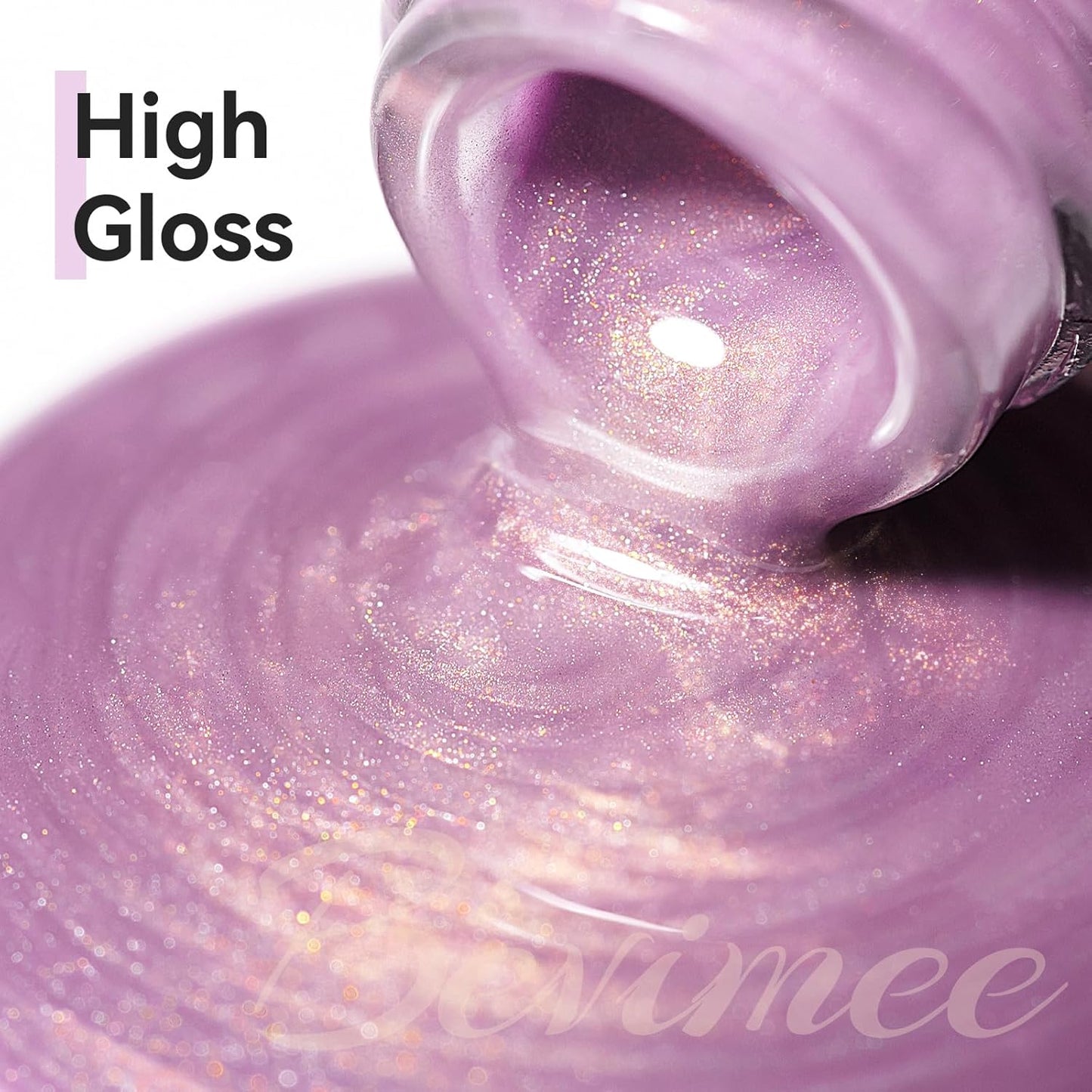Cat Eye Gel Polish Light Purple Glass Jelly Magnetic Nail Polish Gel Smoothie Glitter Gloss Shine Mauve Color Velvet UV Gel Polish For Nail Art Manicure DIY At Home 12ml
