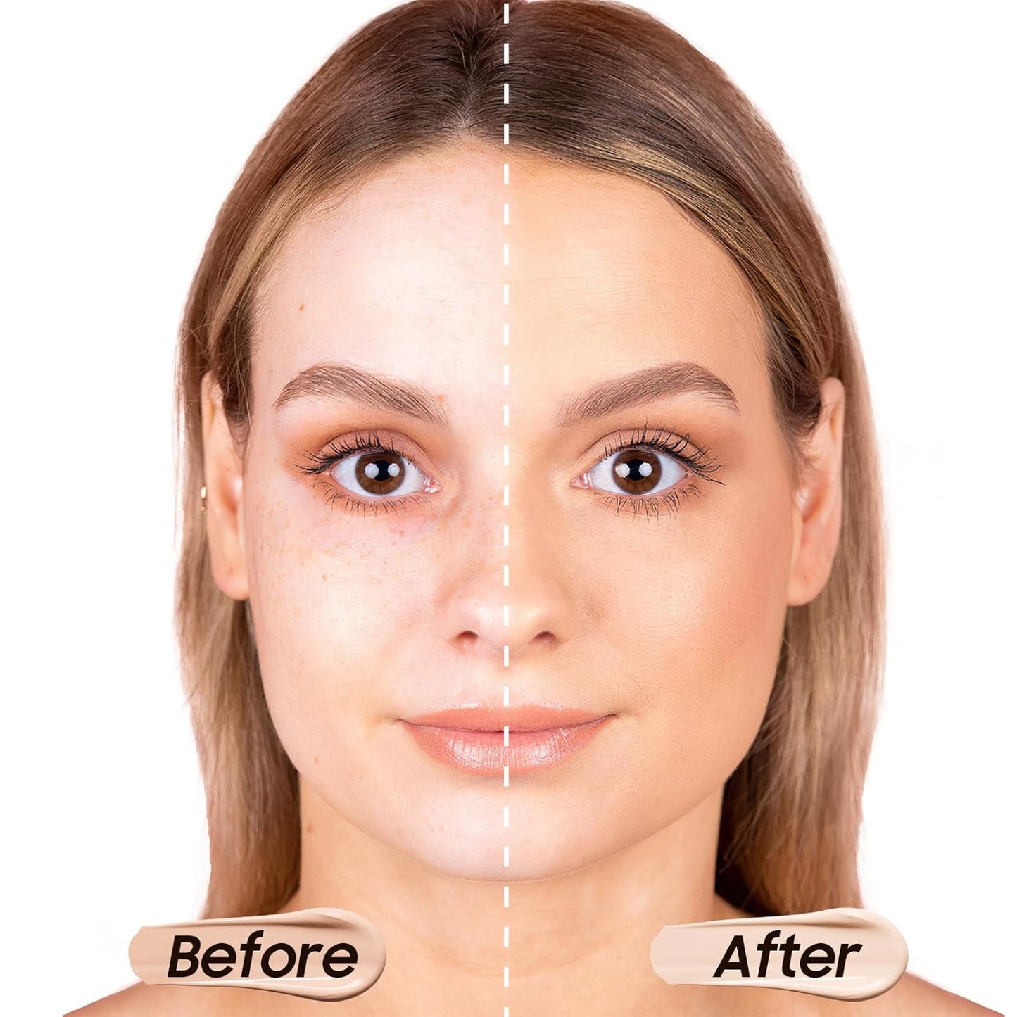 Matte Full Coverage Liquid Foundation - Lightweight & Flawless Oil Control Foundation Makeup, Waterproof and Long-Lasting Skin Foundation Concealer for Dry and Oily Skin, 1 Fl Oz (#103 Warm Peach)