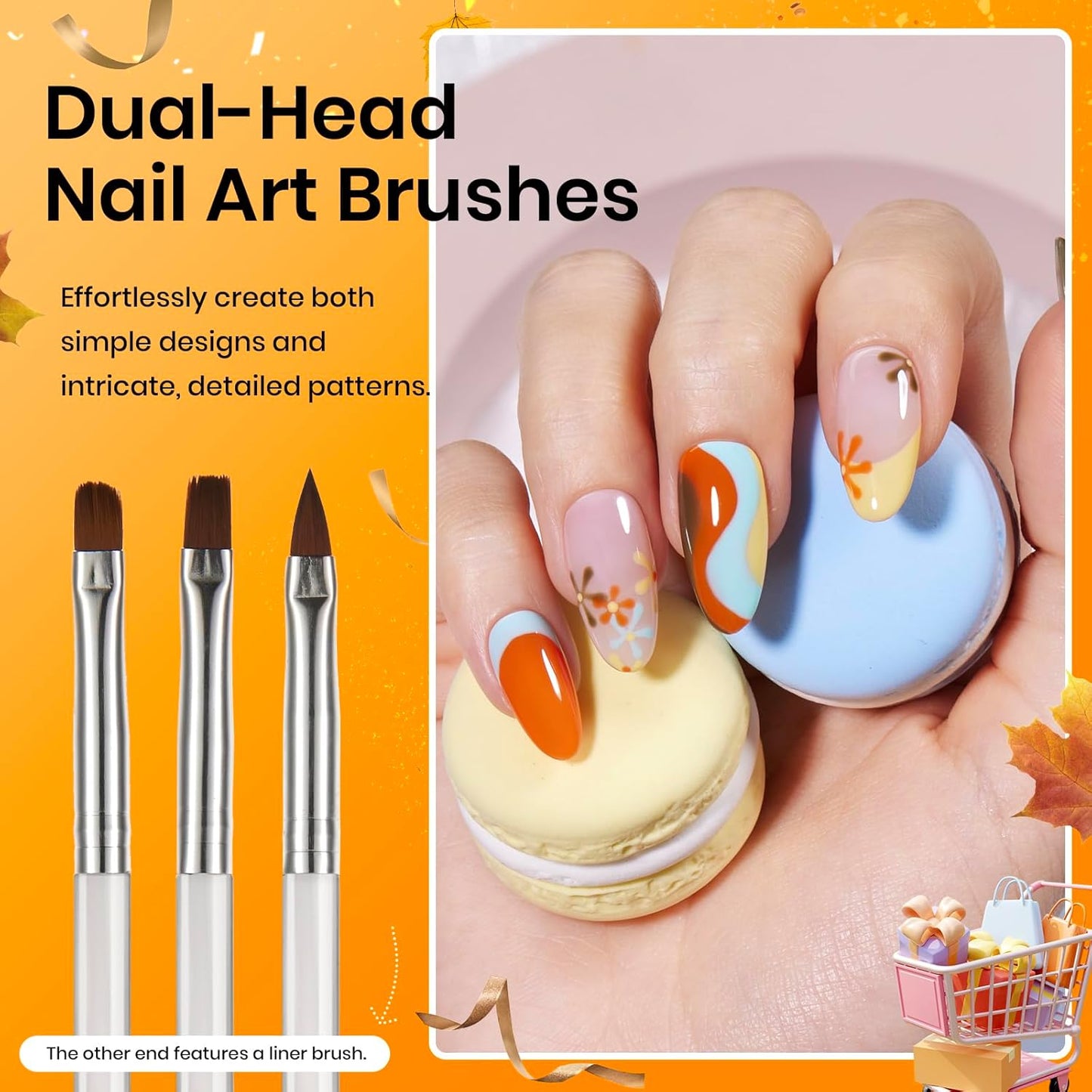 Beetles 31pcs Nail Art Brushes, Dotting Tools, Nail Art Pens, Dust Brush, Striping Liner Fingernail Drawing Pens with Palette Holder All in One for Starter Manicure Design Set