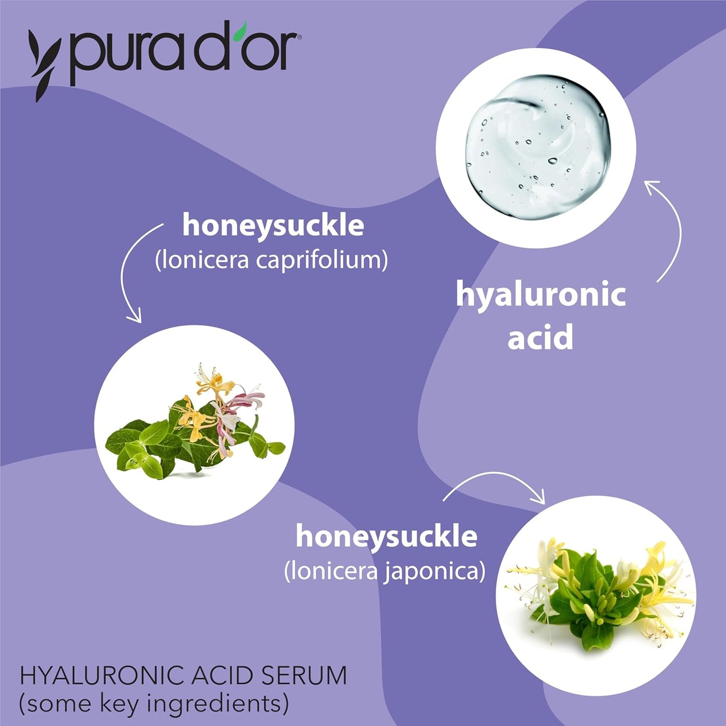 PURA D'OR 3.3 Oz Hyaluronic Acid Serum For Deep Hydration - Anti-Aging, Plumping & Moisturizing Formula For Smooth, Supple Skin - Natural Skincare Boost - Fine Lines & Wrinkle Reducer - Travel Size