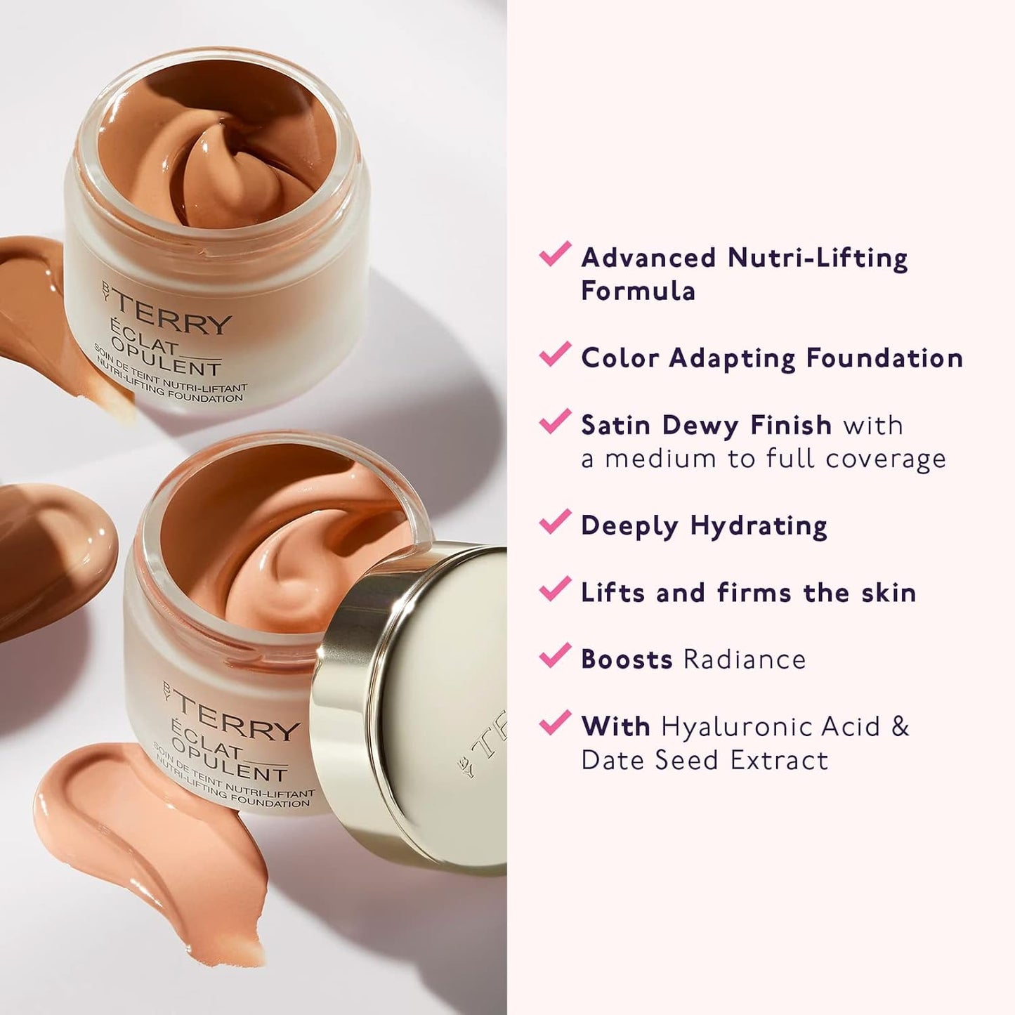 By Terry Eclat Opulent Anti-Aging Lifting Foundation, Medium - Full Coverage, Hydrating & Radiance Boosting, Nude Radiance, 1.01 fl oz