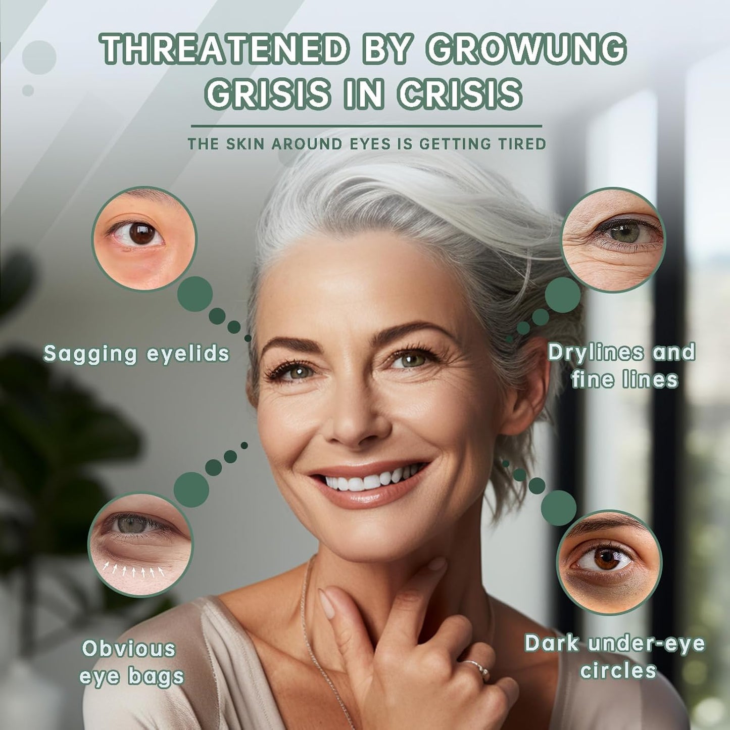 Caffeine Eye Serum for Reducing Puffiness and Dark Circles - 1Pcs Caffeine Solution 5%+EGCGE(30ml).