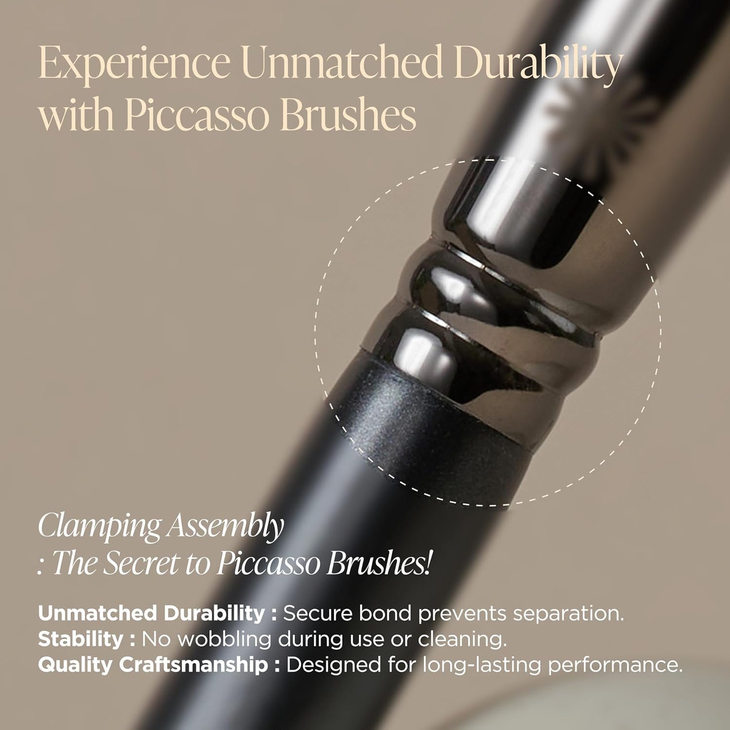 Piccasso 116 Highlighter Brush – Soft Goat Hair Makeup Brush for Face, Ideal for Highlighting Cheekbones, Nose, and Jawline, Fluffy Blush Brush for Natural Glow, Professional Korean Beauty