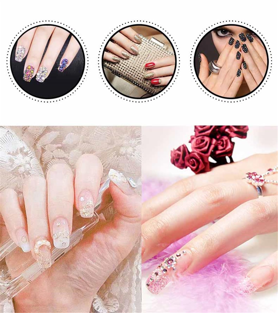 720 Pcs SS30 6mm Flatback Rhinestones for Nails Art Crafts Glitter Round Shine Gems AB Crystals DIY Clothes Shoes （Dark Green AB）