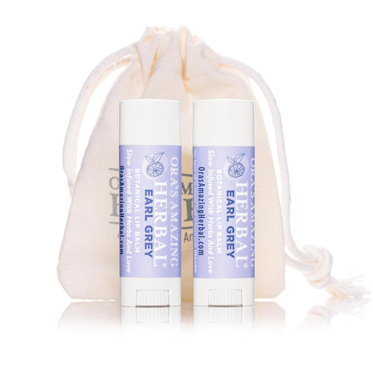 Therapeutic Intensive Lip Repair Treatment Balm 2 Pak For Dry and Cracked Lips - Natural Earl Grey Bergamot Essential Oil Scent, Herbal Infused, BPA, Paraben Free, Ora's Amazing Herbal