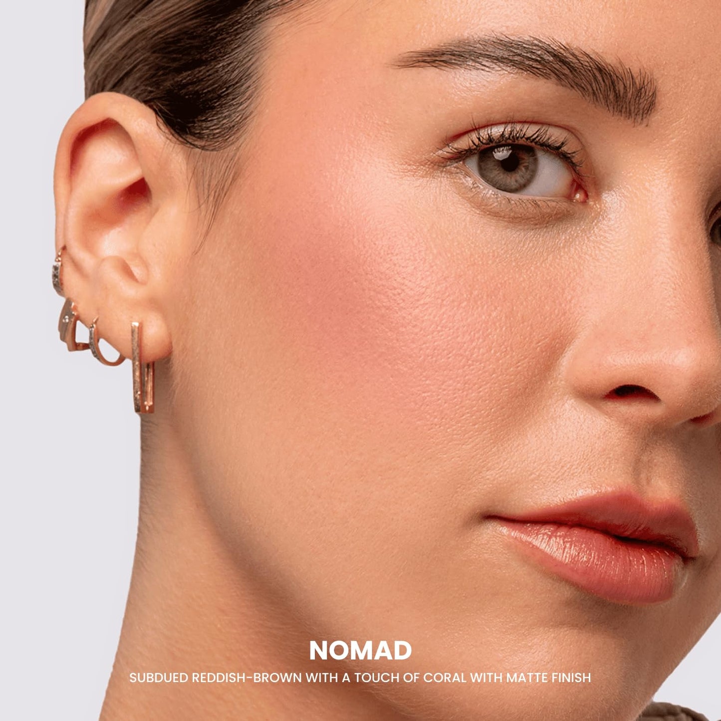 Phase Zero Makeup Powder Blusher - "Nomad" - 4g / 0.141 oz - Full Coverage, Natural Blush - Soft, Buildable Pink, Coral, Peach & Golden Hues - Matte & Shimmering Shades Gives Cheeks a Radiant Glow