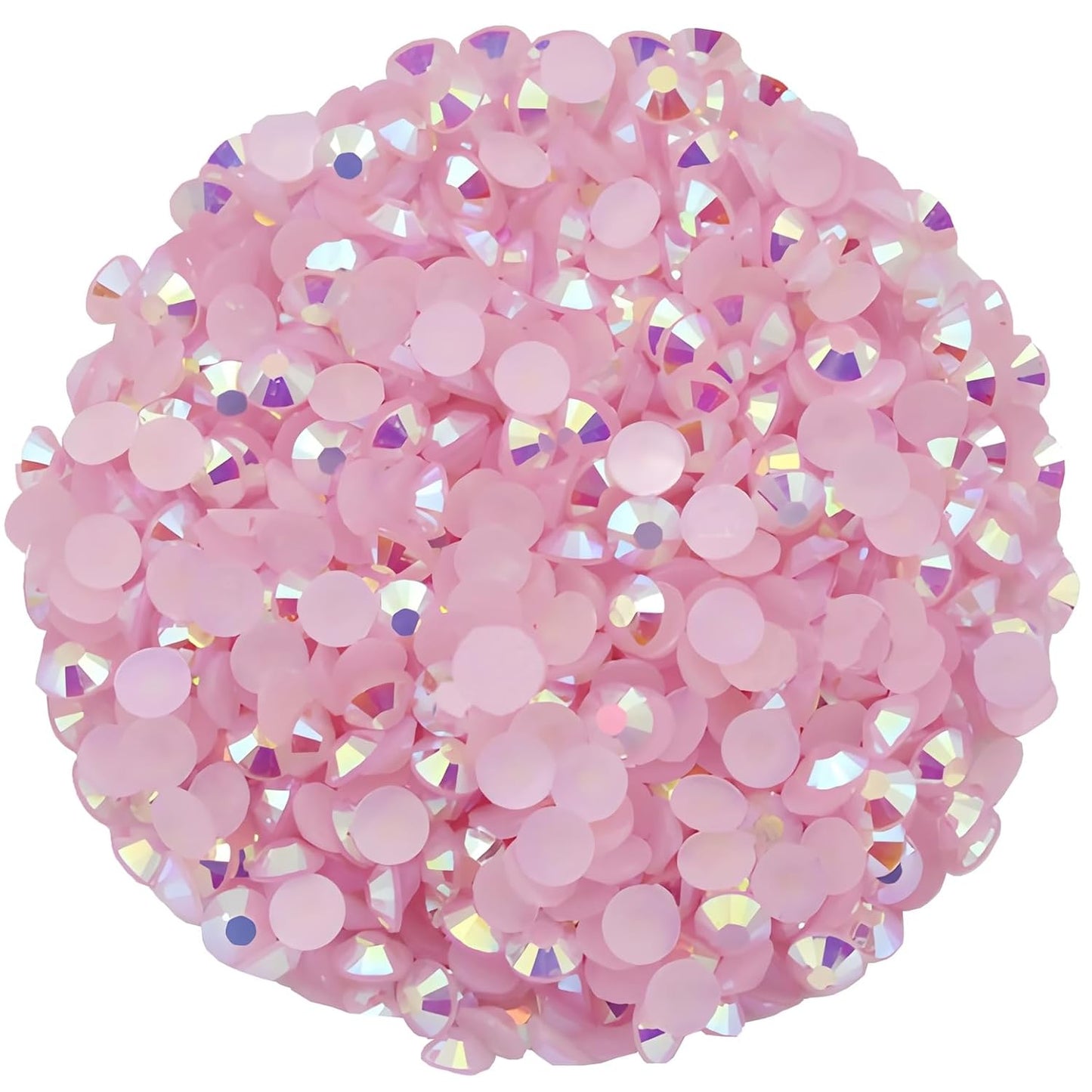 720 Pcs SS30 6mm Flatback Rhinestones for Nails Art Crafts Glitter Round Shine Gems AB Crystals DIY Clothes Shoes （Light Pink AB）