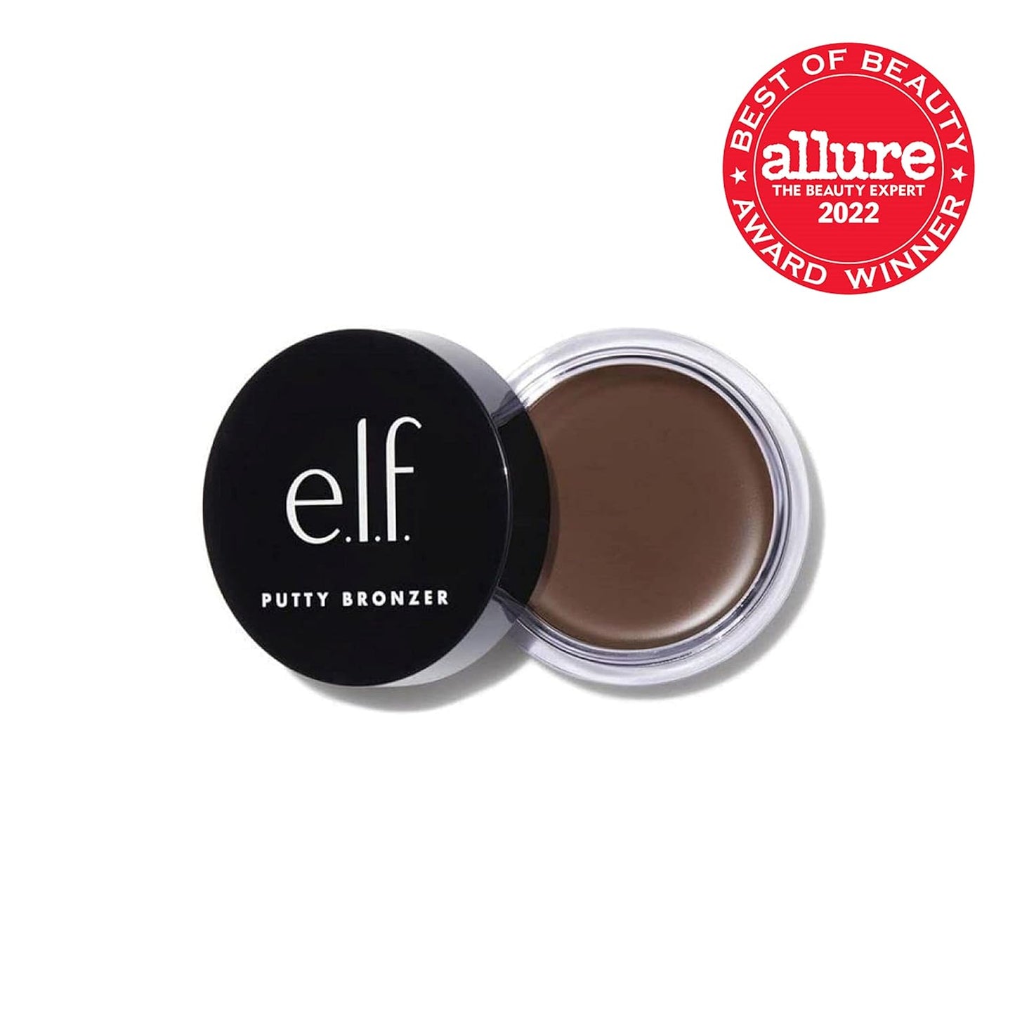 e.l.f. Putty Bronzer, Creamy & Highly Pigmented Formula, Creates a Long-Lasting Bronzed Glow, Infused with Argan Oil & Vitamin E, Beach, Please!, 0.35 Oz
