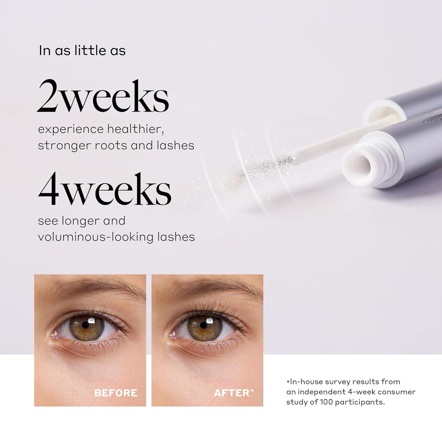 Essential Lash Benefits-Eyelash Growth Serum, Advanced Formula to Enhance Longer, Fuller, and Thicker Lashes, 0.24 fl. oz.