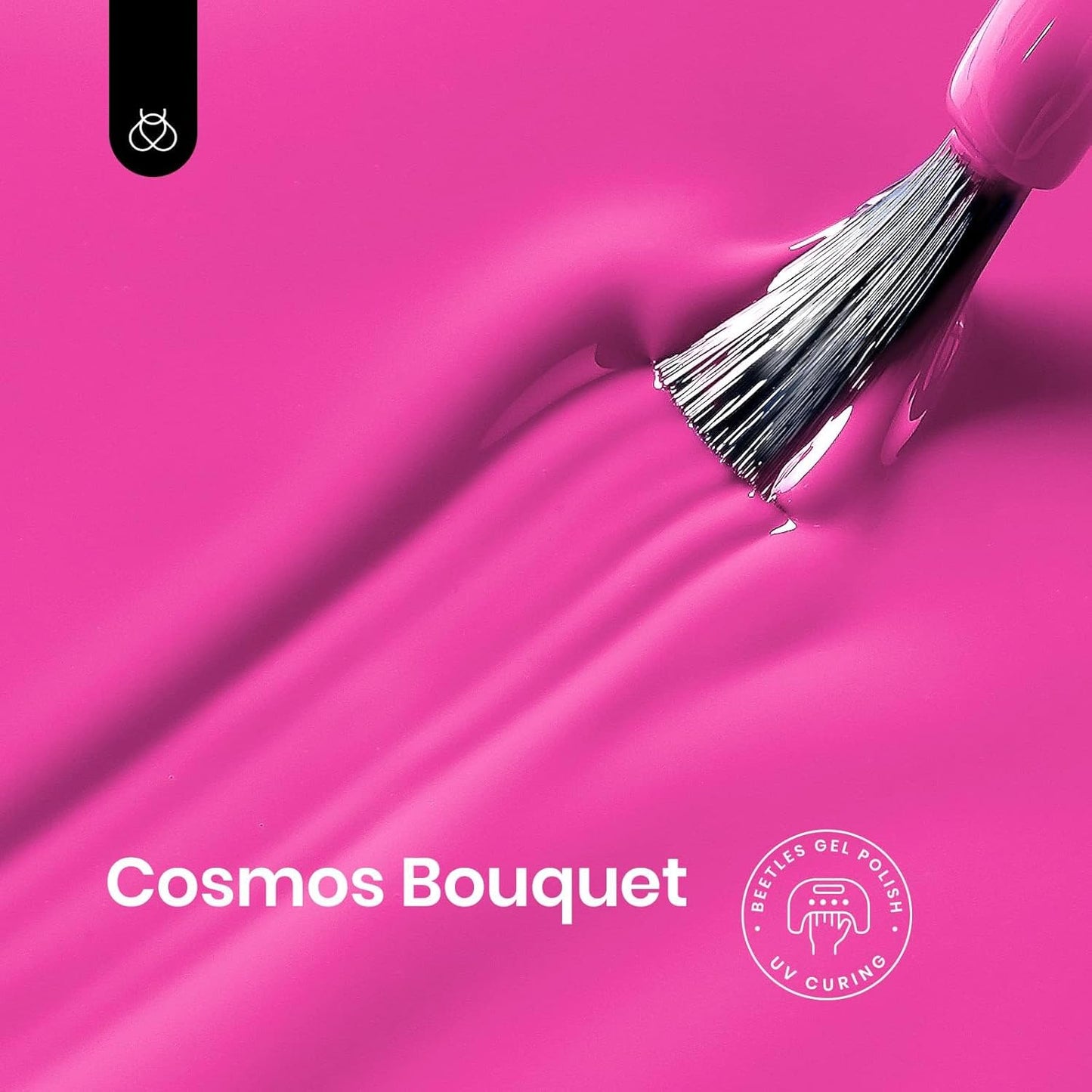 Beetles Hot Pink Gel Nail Polish, 1Pcs 15ml Cosmos Bouquet Pink Gel Polish Soak Off Uv Nail Lamp Needed Nail Art Manicure for Women