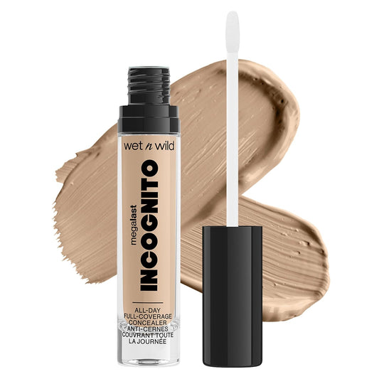 wet n wild Mega Last Incognito All-Day Full Coverage Liquid Matte Concealer, Medium Neutral