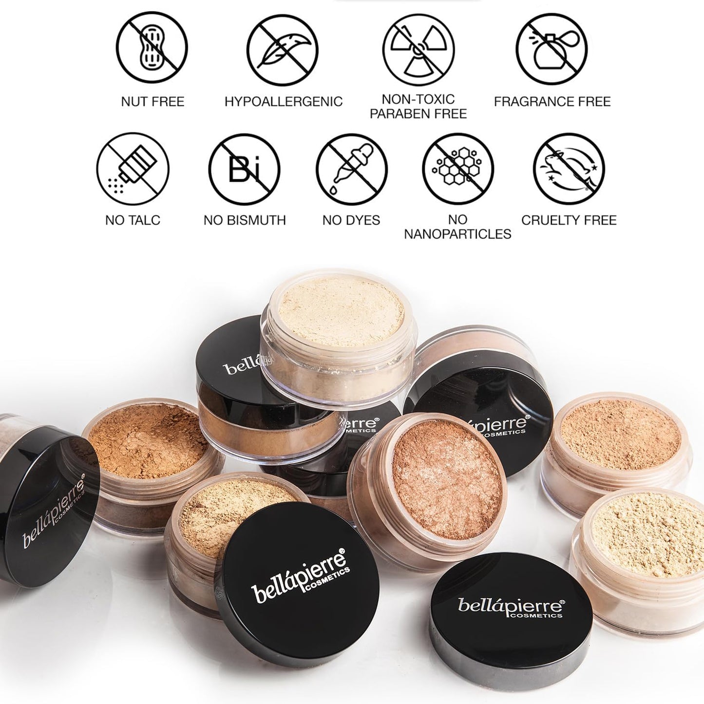 bellapierre Get Started Kit | Includes 2 Mineral Foundations, 1 Blush, & 1 Bronzer | Mineral Makeup Essentials | Non-Toxic and Paraben Free | Oil and Cruelty Free | Long Lasting Formulas – Medium