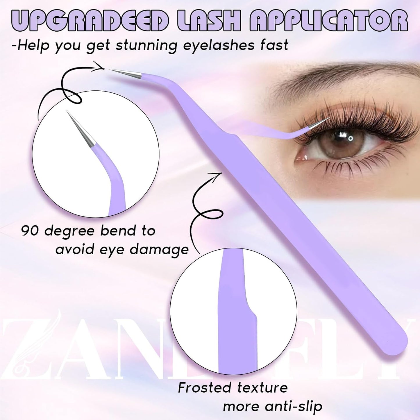 Self Adhesive Lash Clusters Natural No Glue Individual Lashes 10-12MM Wispy Self Adhesive Eyelash Clusters with Clear Strips DIY Eyelash Extensions by zanlufly