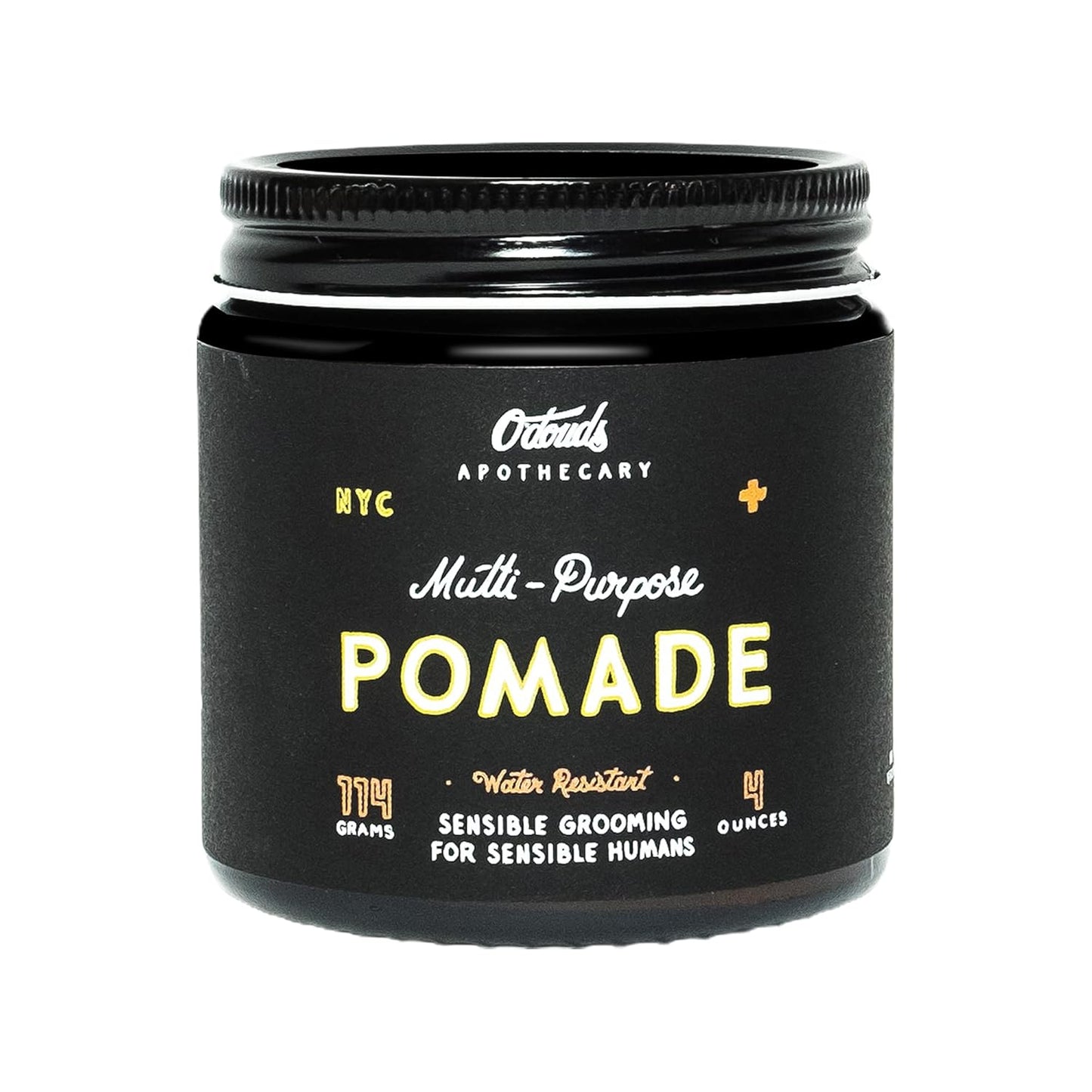 O'Douds Multi-Purpose Pomade - Water-Resistant Styling Pomade for Men - Natural, Plant-Based Ingredients - Firm hold with Medium to High Shine - Cedarwood & Orange Scent (4oz)