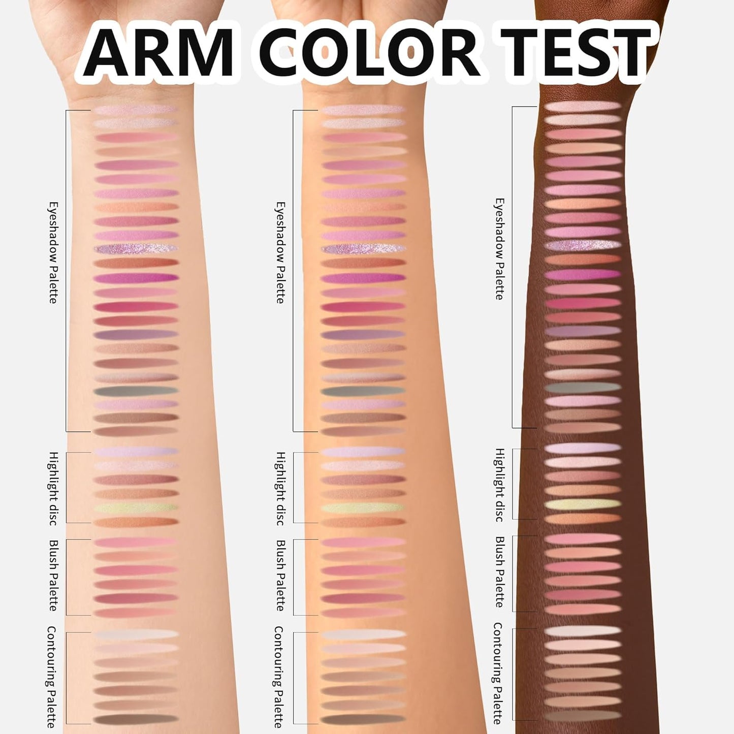 4-Layer Book-Style Foldable Makeup Palette Set | Portable & Long-Lasting | Contour Blush Highlight Eyeshadow, Professional 43 Shades, Suitable for Multiple Skin Tones & Makeup Looks, Gift Idea