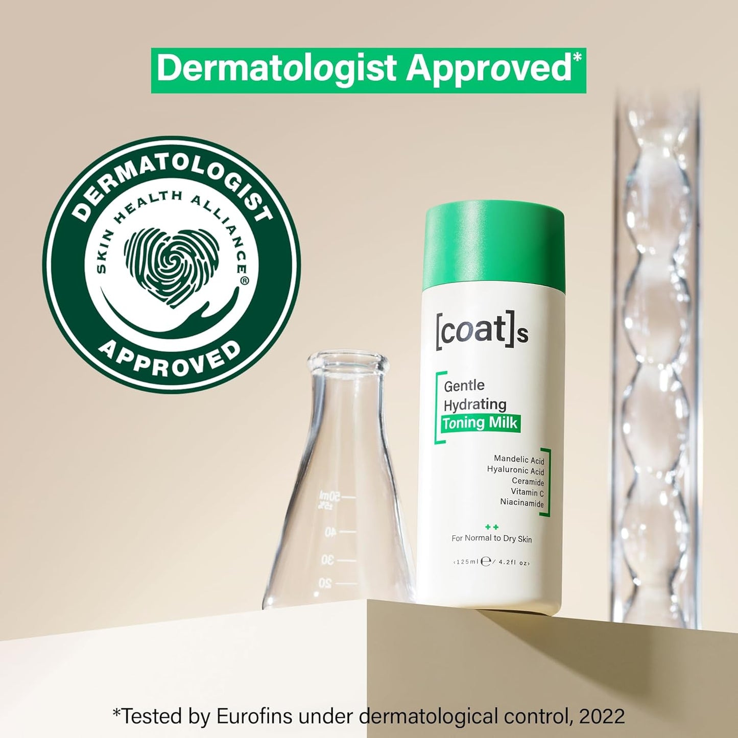 Coats Gentle Hydrating Toning Milk – Hydrates, Protects + Exfoliates to Help Prevent Breakouts – Dermatologically Approved + Clinically Proven – 4.2 oz