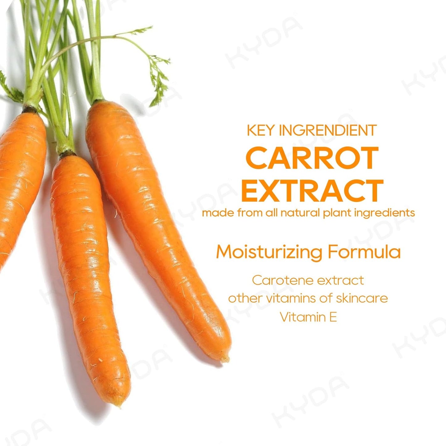 KYDA 3 Pcs Carrot Moisturizing Lip Balm, Moisturizing Lipstick Stick for Dry Cracked Lips, Deep Hydrating Lip Care Balm, Reduce Fine Lines, Daily Lip Moisturizer