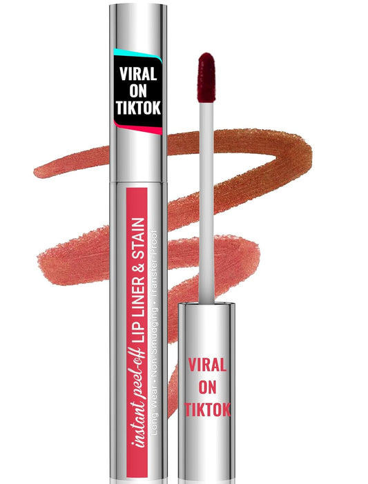 iMethod Lip Stain - Lip Liner Stain, Natural Long Lasting Lip Stain Peel Off, Waterproof Stay On All Day, Transfer-Proof, Highly Pigmented, Instant Peel Off Color, Cocoa