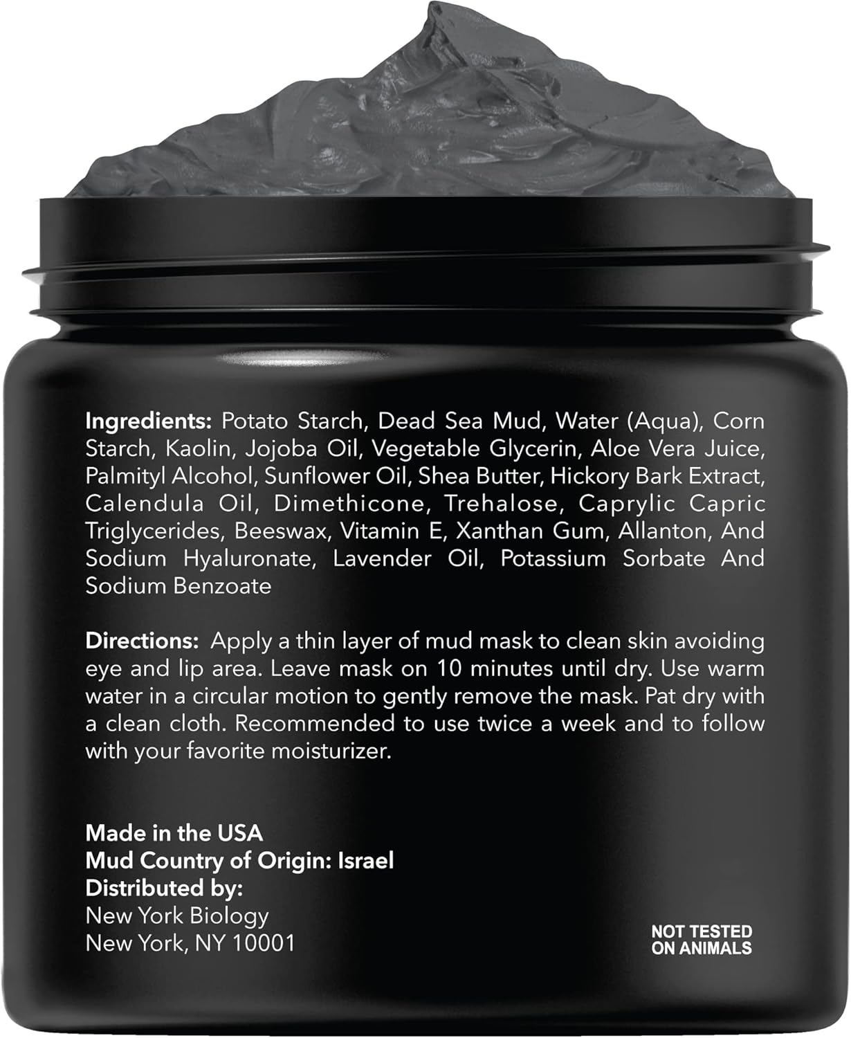 New York Biology Dead Sea Mud Mask for Face and Body | Spa Quality Pore Refiner for Oily Skin | Natural Skincare for Women & Men | Tighten Skin for A Healthier Complexion | 8.8 oz