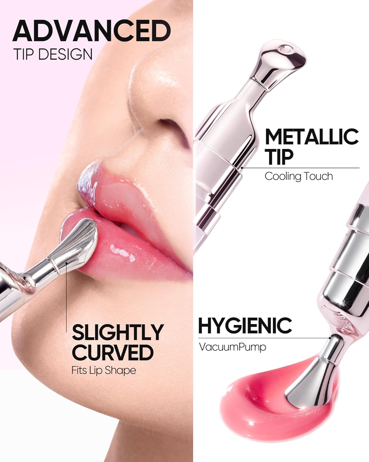 Hydrating Brightening Lip Serum, Nourishing Hydration Tinted Lip Stain, Plumping Lip Gloss with Polypeptide Squalane (02 Coral Rose)