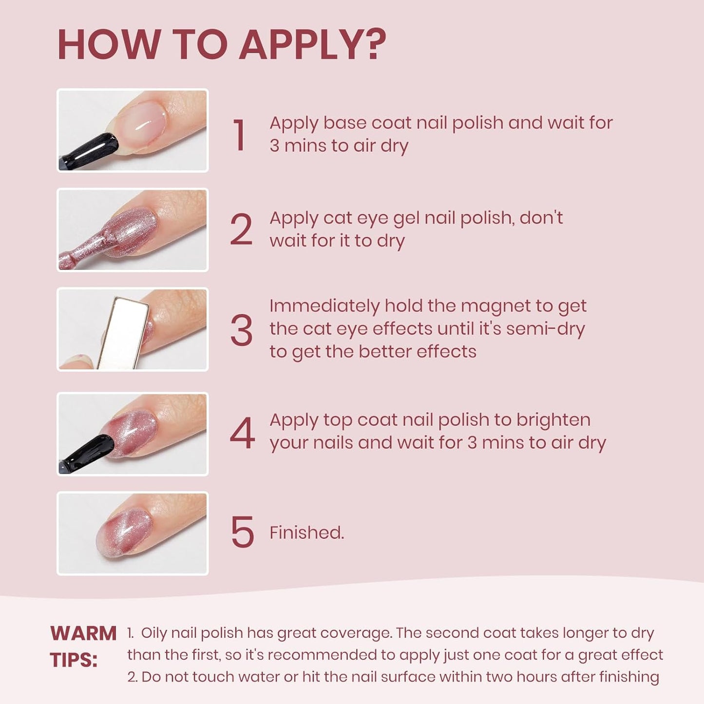 Cat Eye Nail Polish Non Gel Quick Dry Glitter Cat Eye Nail Polish with Magnetic Toe Fingernail Air Drying Fast Lacquer Manicure Gift For Women Girls 16ml, 0.54fl oz