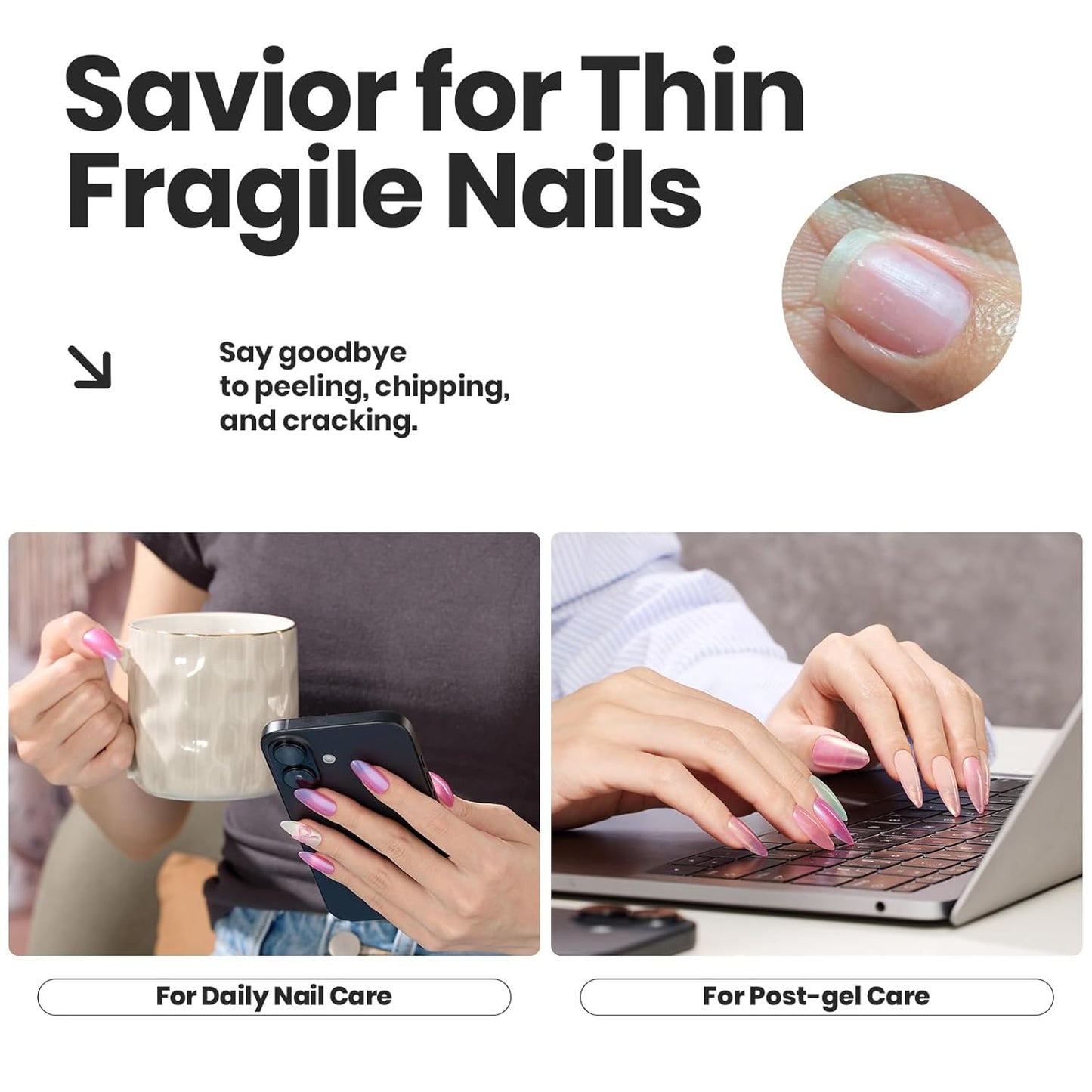 Beetles Pearl Nail Polish Set Mermaid Glow, 6 Colors Shimmer Pearl Pink Purple Quick Dry Nail Polish Long Lasting DIY Manicure Gift for Girls Women Nail Strengthener Polish