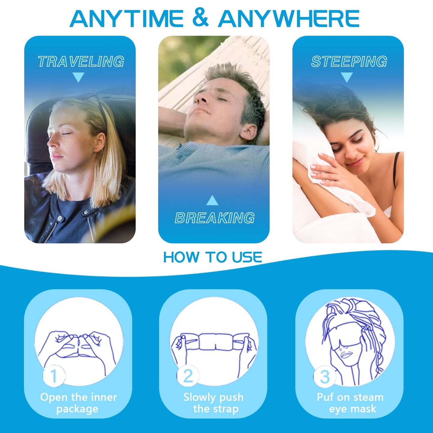 Steam Eye Mask for Travel Essentials,Sleep Mask Warm Compress for Eyes, Heated Eye Masks for Dark Circles and Puffiness & Soothe Tired Eyes,Self Care SPA Relaxation Gifts for Women 20 Packs Unscented