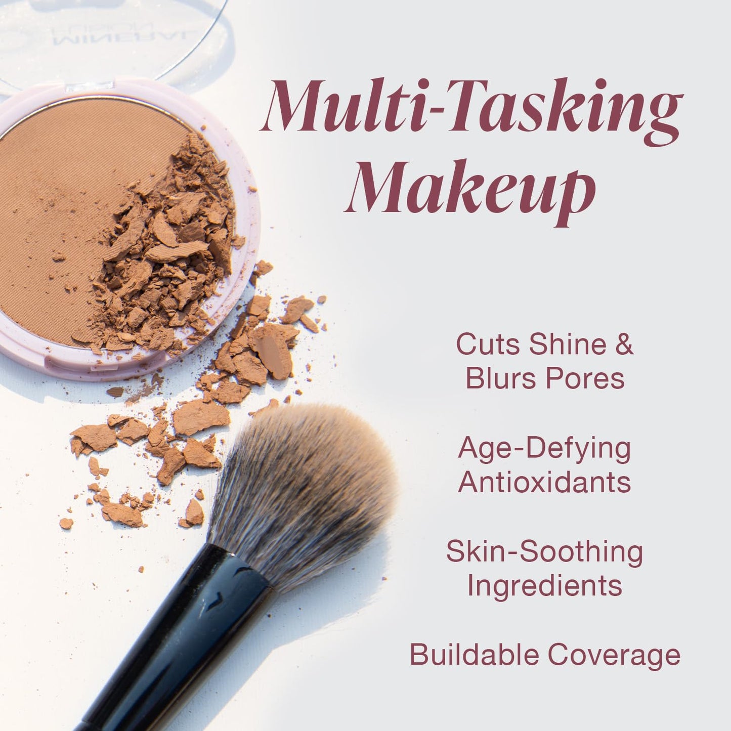 Mineral Fusion Pressed Powder Foundation, Deep 2 - Tan Skin w/Golden Undertones, Age Defying Foundation Makeup with Matte Finish, Talc Free Face Powder, Hypoallergenic, Cruelty-Free, 0.32 Oz