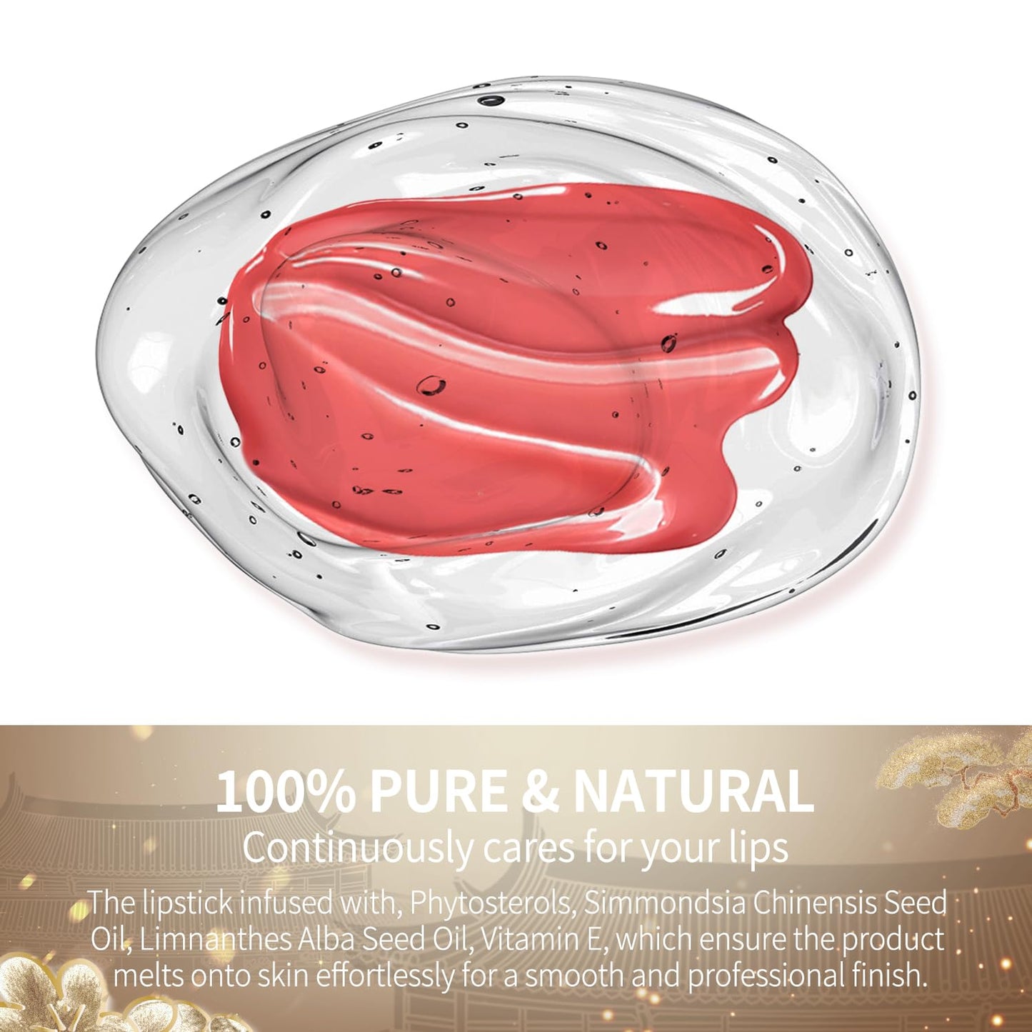 Catkin Semi-Matte Lipstick Hydrating High Impact Color Infused with Vitamin E and Avocado Oil Smooth Soft Texture Long Lasting Matte Finish 155